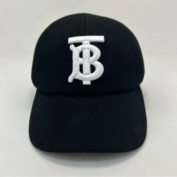 Burberry TB Monogram Black Baseball Cap Size Large - Excellent Used Condition - Picture 2 of 5
